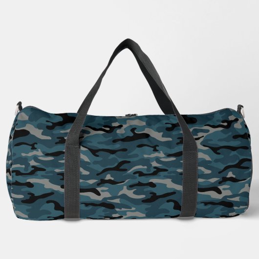 Nachtblauwe camo camouflage plunjezak (Voorkant)