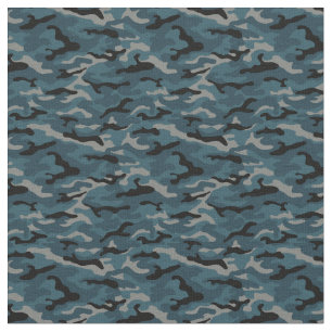 Nachtblauwe camo camouflage stof