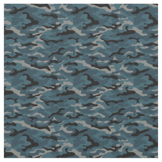 Nachtblauwe camo camouflage stof (Close Up)