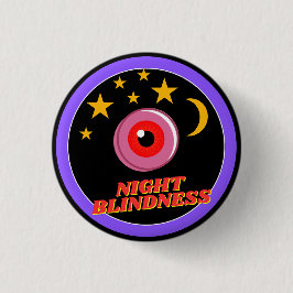 Nachtblindheid Bewustzijn - Zwart Ronde Button 3,2 Cm