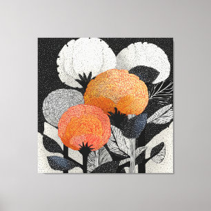 Nachtbloei op de Rode Planeet #2 Canvas Afdruk