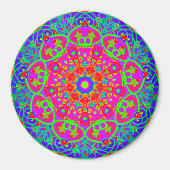 Nachtbloeiende bloem Mandala stijl magneet (Voorkant)