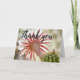 Nachtbloeiende cactusbloem dank je bedankkaart