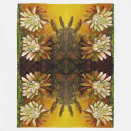 Nachtbloeiende cereus - cactus blossom fleece deken
