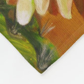 Nachtbloeiende cereus - cactus blossom fleece deken (Hoek)