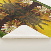 Nachtbloeiende cereus - cactus blossom sherpa deken (3/4)