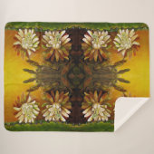 Nachtbloeiende cereus - cactus blossom sherpa deken (Voorkant (horizontaal))