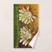 Nachtbloeiende cereus cactus in bloesem bad handdoek (Handdoek)