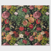  nachtbloemetjespatroon cadeaupapier (Vlak)