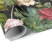  nachtbloemetjespatroon cadeaupapier (Rol Hoek)