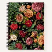 nachtbloemetjespatroon notitieboek (Voorkant)