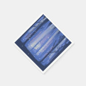 Nachtbos en sprankelende vuurvliegjes servet (Hoek)