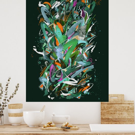 Nachtbos schilderen poster (Keuken)