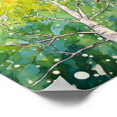 Nachtboslandschap Home Decor Poster (Hoek)