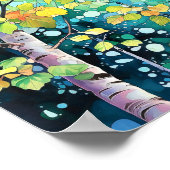 Nachtboslandschap Home Decor Poster (Hoek)