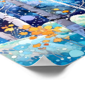 Nachtboslandschap Home Decor Poster (Hoek)