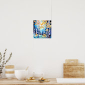 Nachtboslandschap Home Decor Poster (Keuken)