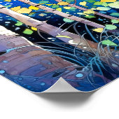 Nachtboslandschap Home Decor Poster (Hoek)