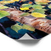 Nachtboslandschap Home Decor Poster (Hoek)