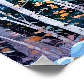 Nachtboslandschap Home Decor Poster (Hoek)