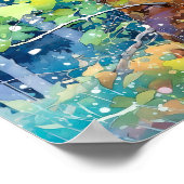 Nachtboslandschap Home Decor Poster (Hoek)