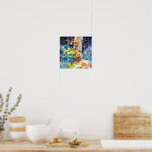 Nachtboslandschap Home Decor Poster (Keuken)