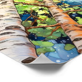 Nachtboslandschap Home Decor Poster (Hoek)