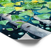 Nachtboslandschap Home Decor Poster (Hoek)