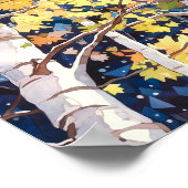 Nachtboslandschap Home Decor Poster (Hoek)