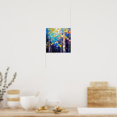 Nachtboslandschap Home Decor Poster (Keuken)