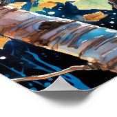 Nachtboslandschap Home Decor Poster (Hoek)