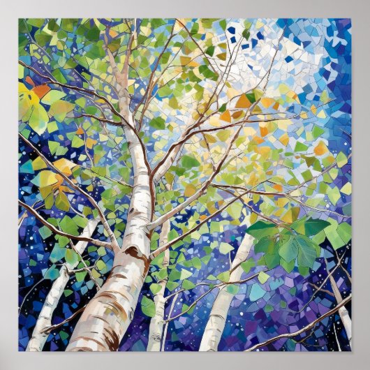 Nachtboslandschap Home Decor Poster (Voorkant)