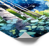 Nachtboslandschap Home Decor Poster (Hoek)