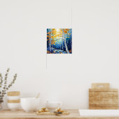 Nachtboslandschap Home Decor Poster (Keuken)