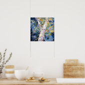 Nachtboslandschap Home Decor Poster (Keuken)