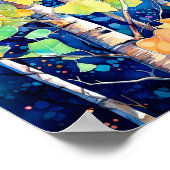 Nachtboslandschap Home Decor Poster (Hoek)