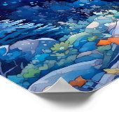 Nachtboslandschap Home Decor Poster (Hoek)