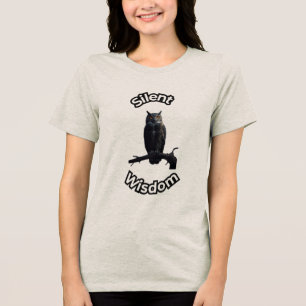**Nachtbosuil – Realistische Nachtelijke Uil Illu Tri-Blend Shirt