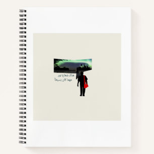 Nachtboten Arabische quote en silhouet Notitieboek