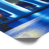 Nachtbrug bij de haven van Miami, Florida Poster (Hoek)
