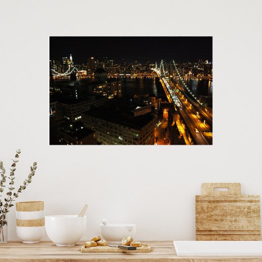 Nachtbruggen Poster (Keuken)