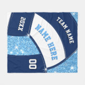Nachtcadeautjes voor volleybal, lichtblauw fleece deken (Voorkant (Horizontaal))