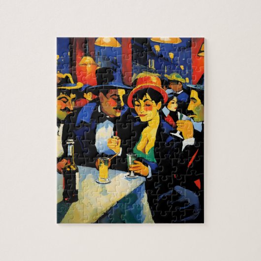 Nachtcafé in Parijs, 1900 Legpuzzel (Verticaal)