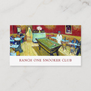 Nachtcafé, Van Gogh, Zwembad & Snooker Speler/Club Visitekaartje
