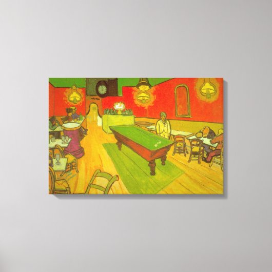Nachtcafé van Vincent van Gogh Canvas Afdruk (Voorkant)