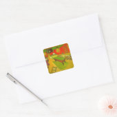 Nachtcafé van Vincent van Gogh Vierkante Sticker (Envelop)