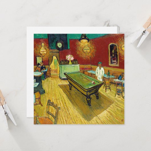 Nachtcafé - Vincent van Gogh Schilderij Kunst Kaart (Voorkant / Achterkant in situ)
