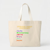 Nachtchecklist openen grote tote bag (Voorkant)