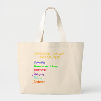 Nachtchecklist openen grote tote bag