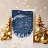 Nachtdag Waterverf-inkt en juwelen Kaart